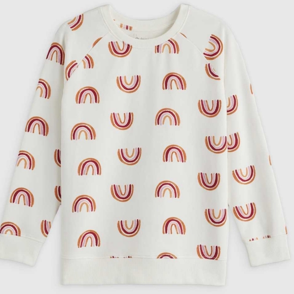 Quince Novelty Print  Crew Neck Pullover Sz 10 Kids Or Women xs s nwot - Picture 2 of 4